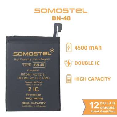 BN48 BN 48 for Redmi Note 6 / Redmi Note 6 Pro Batre Batrai Baterai Original Somostel