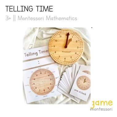 Game Montessori x Beezy Telling Time Acivity + Learning Clock CLOCK ONLY