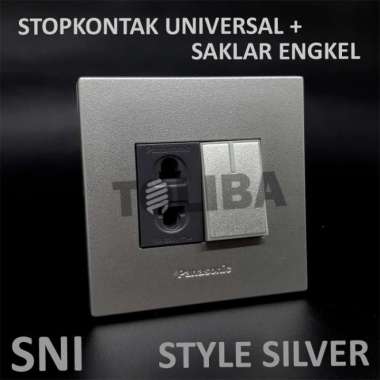 saklar engkel stop silver panasonic / saklar stop kontak universal sni