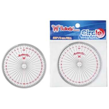 Busur Derajat Butterfly 360/8 CM