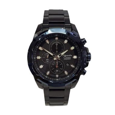 Alexandre Christie Chronograph Stainless Steel Jam Tangan Pria [AC6523MC] Black Blue