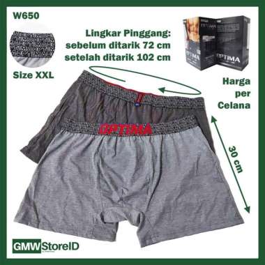 Boxer Optima M L XL XXL CD Cowok Laki-Laki Karet Men Underwear I11 XXL