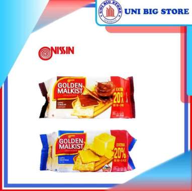 Promo Harga NISSIN Golden Malkist Chocolate 120 gr - Blibli