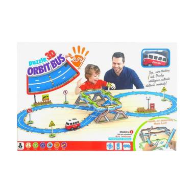 OEM Orbit Bus & Train 3D Puzzle Mainan Kreatif Anak [Size Medium]