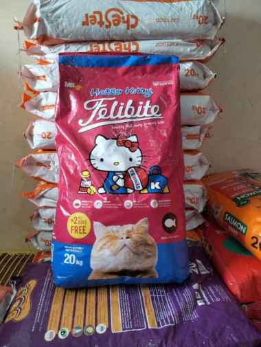 20kg Felibite Pakan Kucing 20 kg/500gr x 40 bungkus Cat food Bisa goje donat