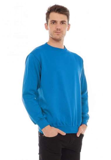 sweater basic lengan panjang sweater tebal biru turkish M