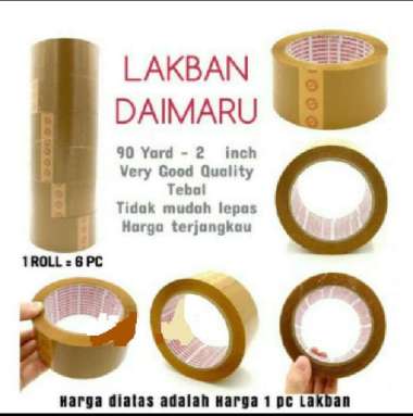 Lakban Bening / coklat Daimaru 2" x 90 yard Eceran Murah