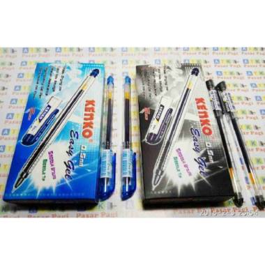 Gel pen Kenko Easy 0.5mm hitam dan biru Biru