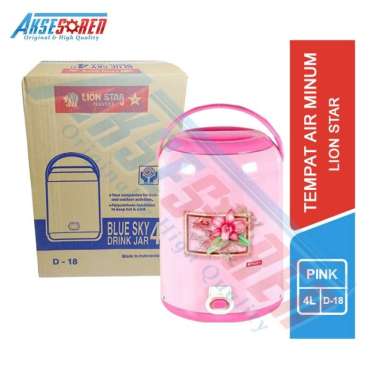 Drink Jar Blue Sky Lion Star [D-18/4 Liter] / Dispenser Air Minuman Tahan Panas dan Dingin / Tempat 