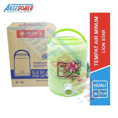 Drink Jar Blue Sky Lion Star [D-18/4 Liter] / Dispenser Air Minuman Tahan Panas dan Dingin / Tempat 
