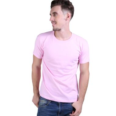 Gudang Fashion Polos Casual T-Shirt Pria S Pink Baby
