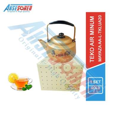 Teko Kuning Arabia Mayaza / Ceret / Tempat Wadah Air Minum Mineral / Kettle Gold 1 Set Classic 2 Lit