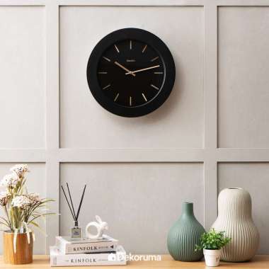 Dekoruma Nola Jam Dinding Minimalis Diameter 33cm - Black