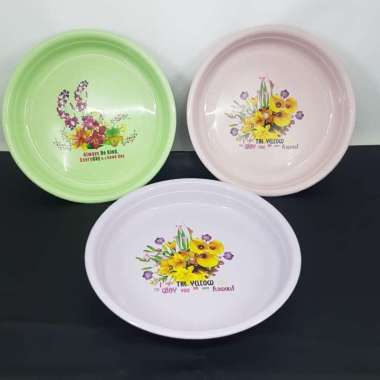 nampan bulat plastik 30cm - nampan plastik great termurah