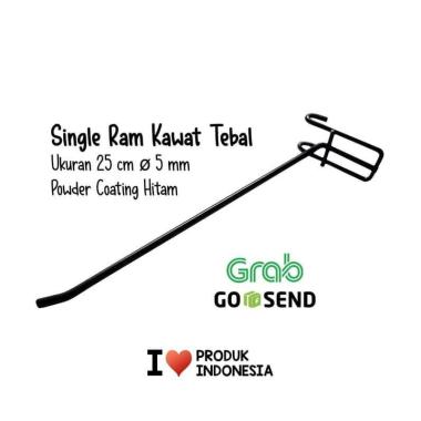 Single ram 25Cm tebal Hitam Coating / Gantungan Rak 25CM tebal