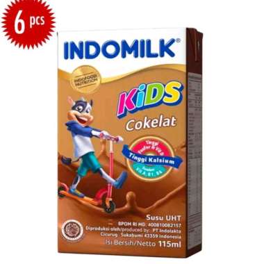 Promo Harga Indomilk Susu UHT Kids Cokelat per 6 tpk 115 ml - Blibli