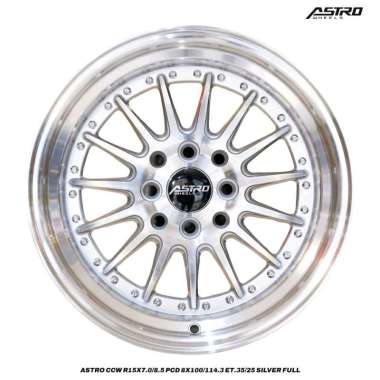 Velg Mobil Astro CCW R15x7.0/8.5 8x100/114.3 ET 35/25 Silver Full - Jasa Home Service