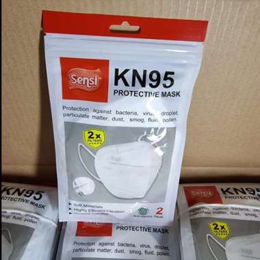 SENSI KN95 PROTECTIVE MASK 6ply isi 2/Masker Medis Sensi KN95 6 ply Hitam