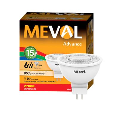 Meval LED MR16 Bohlam Lampu - Kuning [6 W/ GU5.3] Kuning
