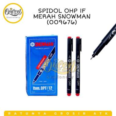SPIDOL OHP 1F SNOWMAN/ SPIDOL PERMANEN / SPIDOL FINE/ SPIDOL PERMANEN KECIL MERAH 009676