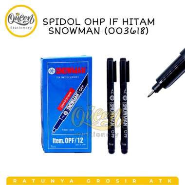 SPIDOL OHP 1F SNOWMAN/ SPIDOL PERMANEN / SPIDOL FINE/ SPIDOL PERMANEN KECIL HITAM 003618