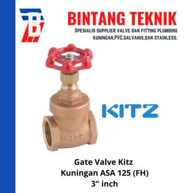 Gate Valve Kitz Kuningan 3" inch Kuningan