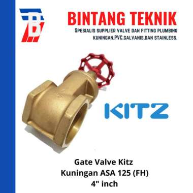 Gate Valve Kitz Kuningan 4" inch Kuningan
