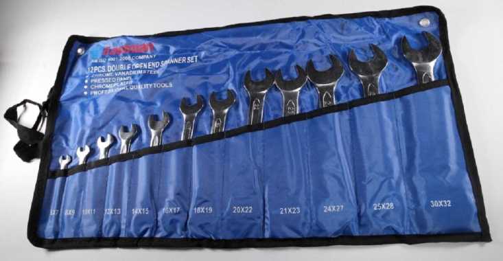 Eastman Kunci Pas-pas 6-32mm Double Open End Spanner Set 12pcs