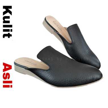 Sandal Wanita Kulit Asli Garut Sandal Selop Slop Bustong Wanita Kulit 36
