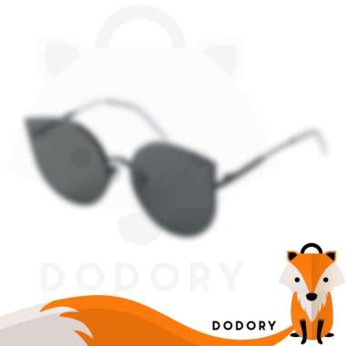 DODORY K703 Kacamata Frame Hitam Model Retro Cat Eye Sunglasses Woman Fashion Murah Hitam