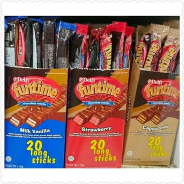 Delfi Funtime Long Vanilla 20gr Wafer 1 box 20 Sticks Vanila