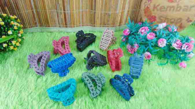 J-DOFF-ANY ECER 1PCS [motif Anyaman]jepit jedar/jepit dewasa/jepit rambut dewasa/jepit rambut korea/
