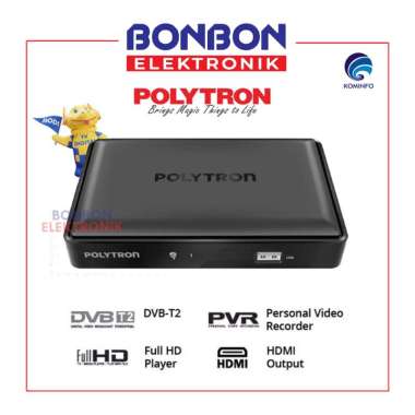 Polytron Set Top Box PDV-620T2 DVB T2 TV Receiver STB Siaran Digital + Antena &amp; HDMI