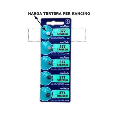 Baterai Murata SR626SW 377 Batrai Jam Tangan Original Silver