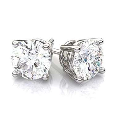 1901 Jewelry Anting Diamond Lab Grown Lapis Emas Putih