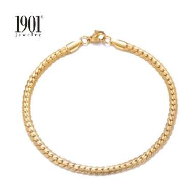 1901 Jewelry Gelang Wanita Simple Gold Lapis Emas 22K Gold