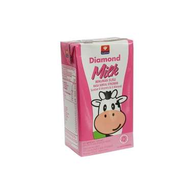 Promo Harga Diamond Milk UHT Sereal Strawberry 125 ml - Blibli