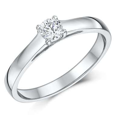1901 Jewelry Cincin Dia Berlian Swarovski Silver Semua Ukuran