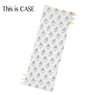 Bed-Time Buddy Case Big Sheepz White with Color & Stripe tag - XL / Sarung Bantal XL Baabaasheepz PU