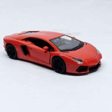 Welly Diecast Mobil Lamborghini Aventador LP700 Skala 1:37 Orange