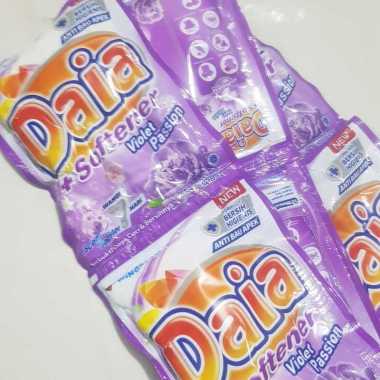 Promo Harga Daia Deterjen Bubuk + Softener Violet per 6 sachet 53 gr - Blibli