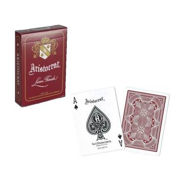 Sale Kartu Remi: Aristocrat Linen Finish Gold Seal murah - Merah