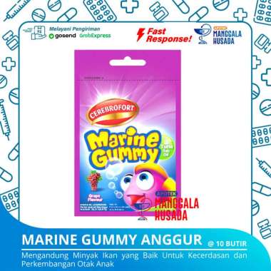 MARINE GUMMY CEREBROFORT PER SACHET @ 10 GUMMY ANGGUR