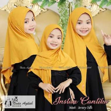 Hijab Jilbab Kerudung Bergo Instan Anak Anak Perempuan Instant Cantika Hitam