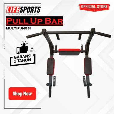 New Alat Kesehatan Olahraga Gym Fitness Pull Up Bar & Dip Station Tembok Multifungsi