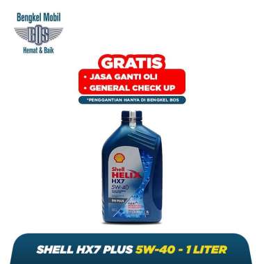 Oli Mobil SHELL HX7 - 5W-40 - LITER - Gratis Jasa Ganti Oli