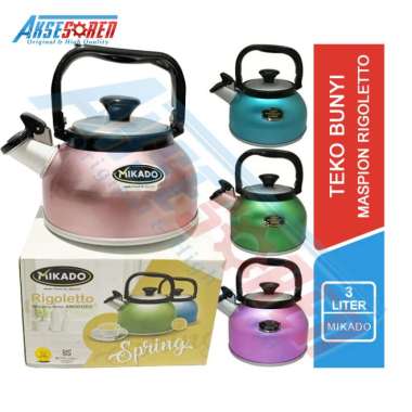 Teko Bunyi Maspion Rigoletto Whistling Kettle [3 Liter] / Teko Masak Air Panas / Tempat Minum / Teko
