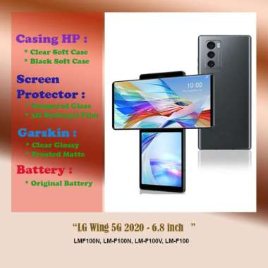 LG Wing 5G 2020 - 6.8 inch - Case - Screen Protector - Battery - Dll Hydrogel