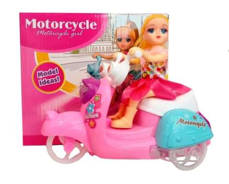 Mainan Motorcycle Girl Barbie Naik Motor Hadiah Ulang Tahun Anak