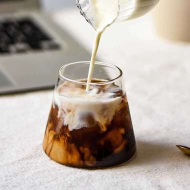 Gelas Kaca Unik Lucu Mewah Kopi Teh Borosilicate Glass 300 mL Transparan